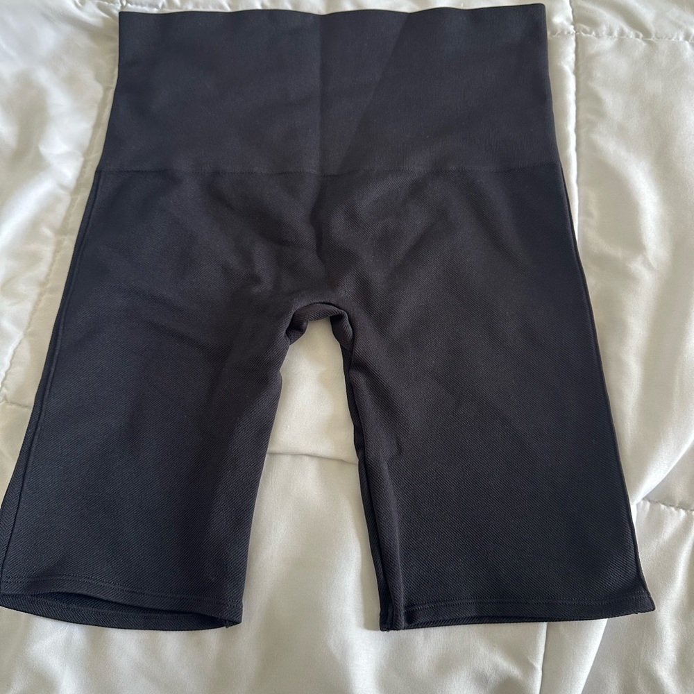 Spanx Black  High-Waisted Biker Shorts